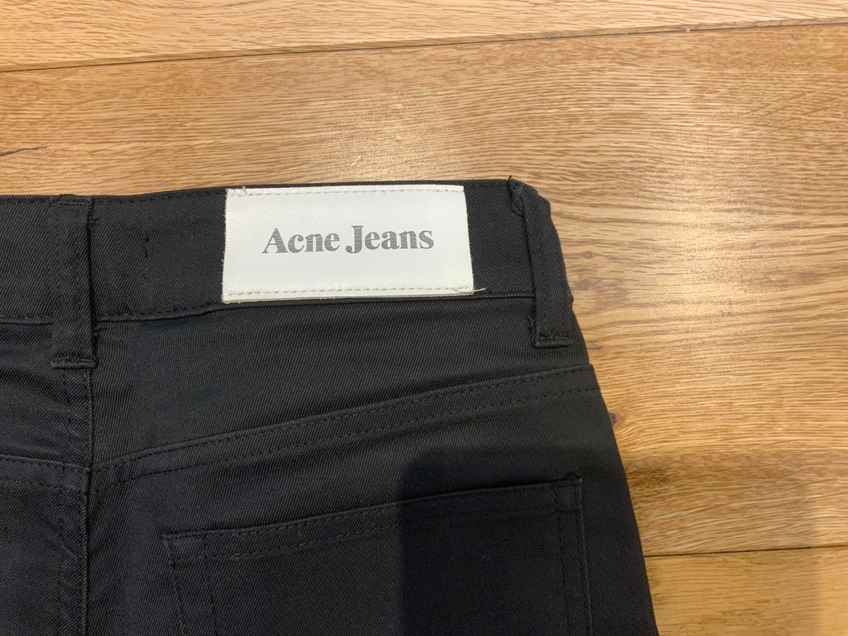 ACNE JEANS Black Hex Denim Skinny Jeans SIZE 26 / 32 ladies