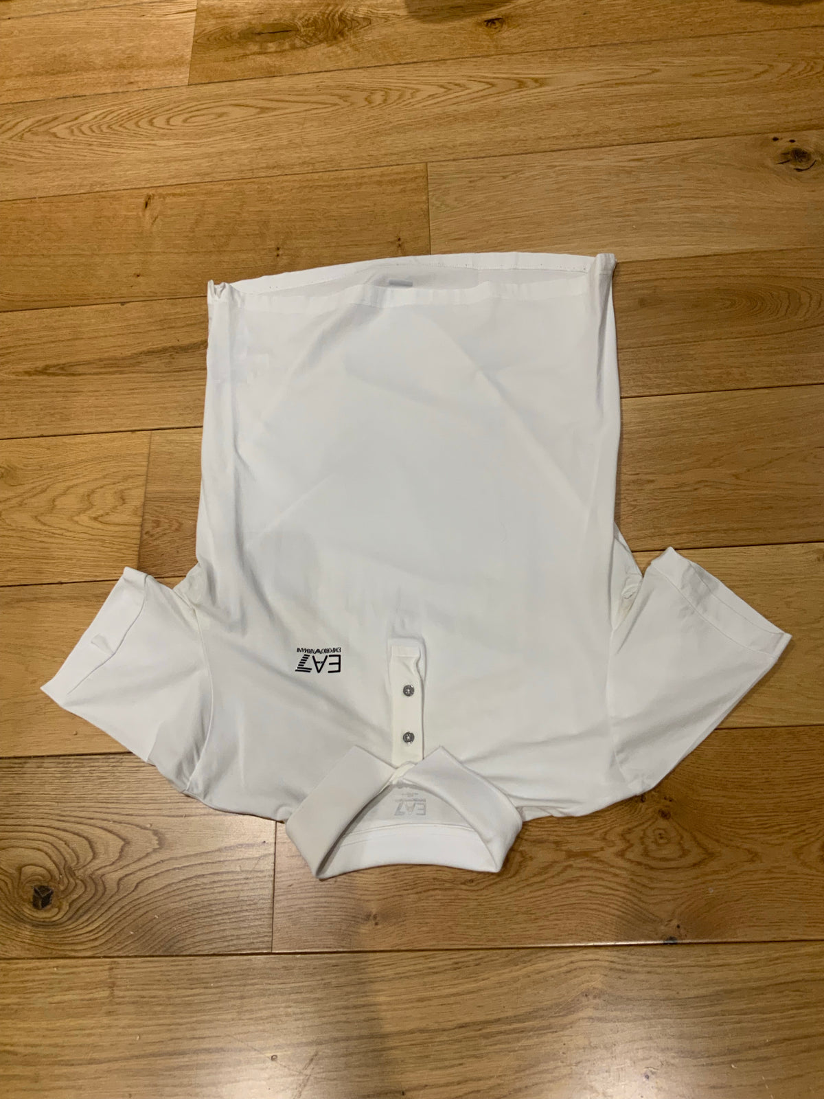Ea7 Emporio Armani White Polo Top Size XL men