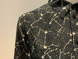 Saint Laurent Black Silk Star Constellation Shirt SOLD OUT F 34 UK 6 US 2 ladies