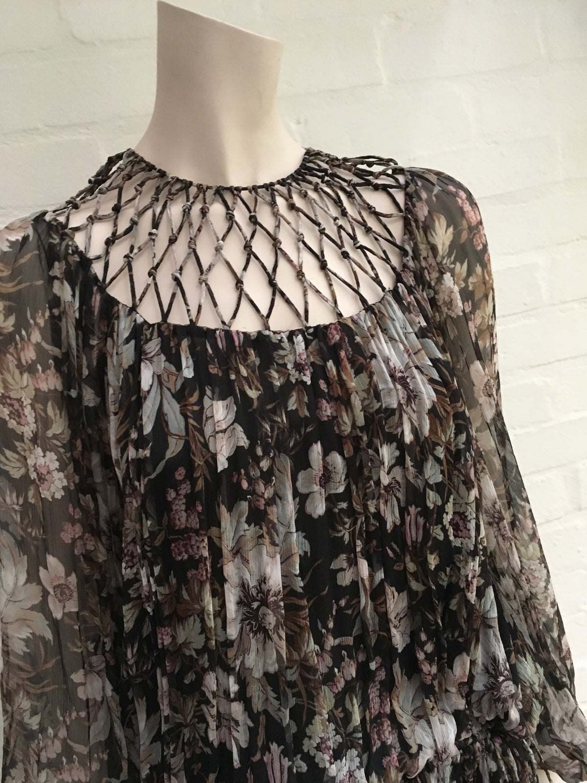 ZIMMERMANN gossamer lattice drawn silk dress Ladies