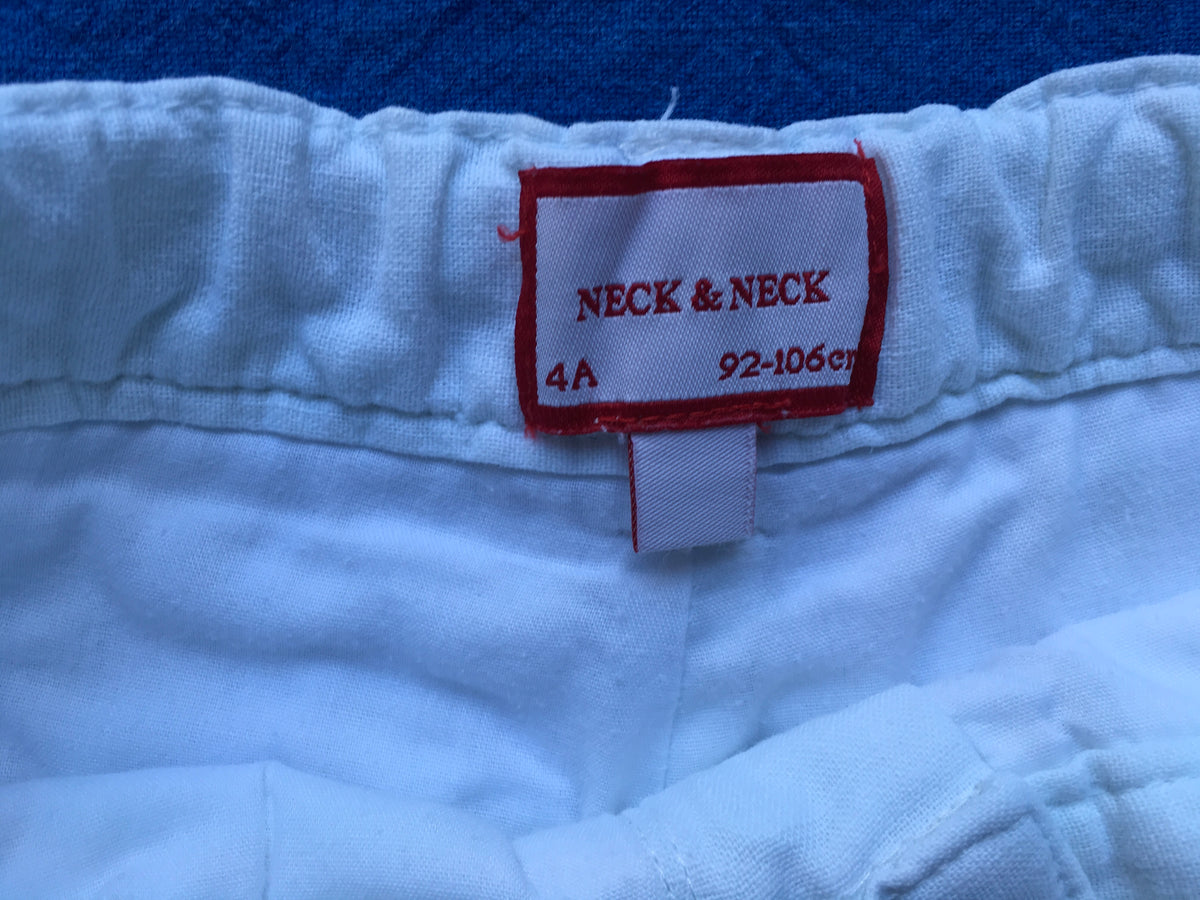 NECK & NECK KIDS Boys Children White Linen Bermuda Shorts 8-9 years 4 years Children