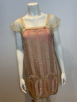 Mamie 1960's all beaded hand made shift hand embellished dress Size XS -S Small ladies