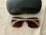 Chanel Shield Runway Gold and Red Mirrored 4215 Airline Runway Shield Sunglasses ladies