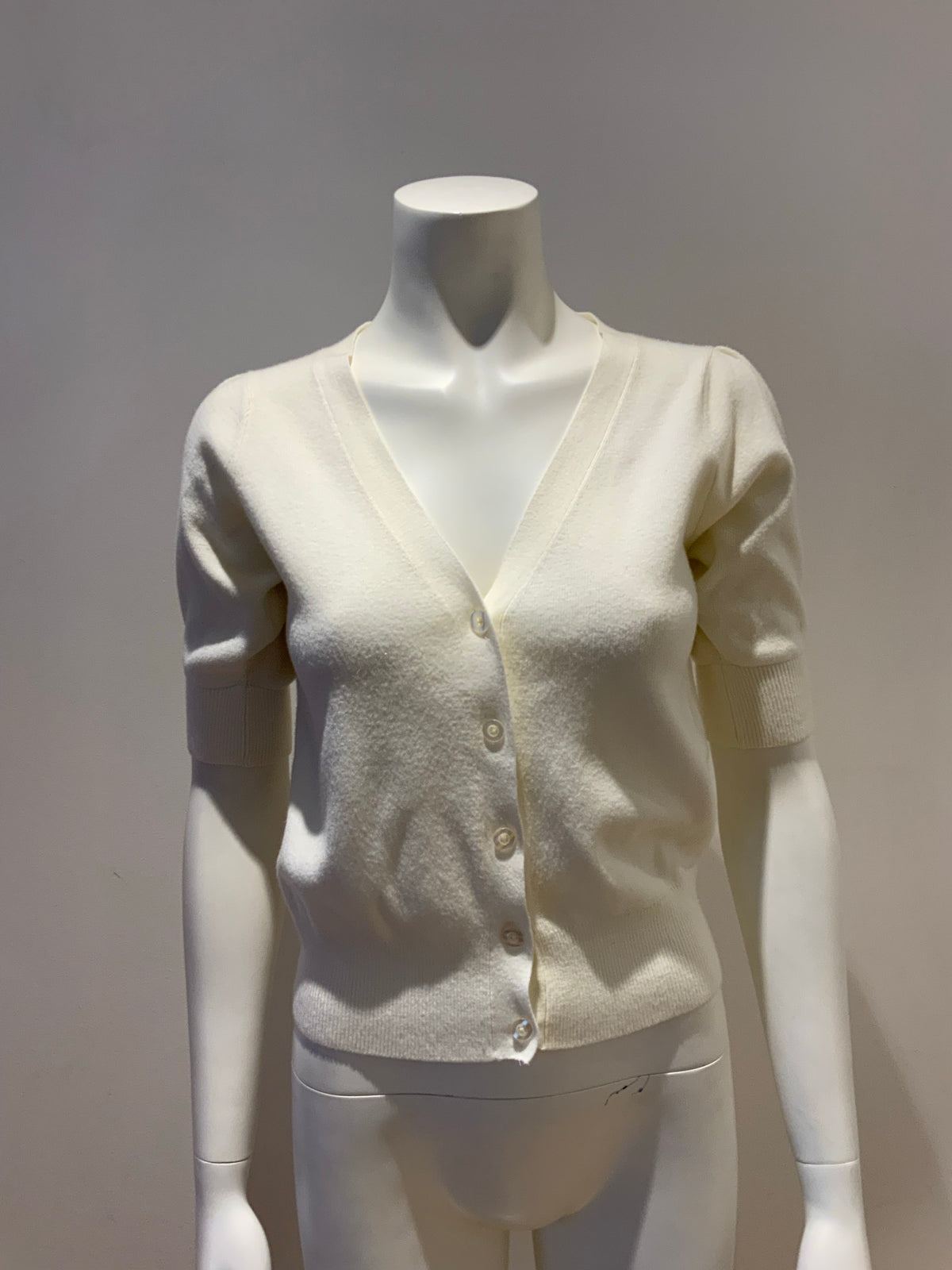 Marks & Spencer M&S Cropped Cream Cardigan Size UK 8 EU 4 ladies