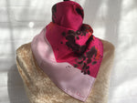 Christian Dior Purple Pink Silk Abstract Print Square Scarf Ladies