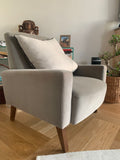 by Swoon Studio Evesham Armchair Comfortable Velvet in Ice Grey Chair