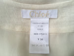 Chloé Chloe Ivory amazing silk dress Size F 36 US 4 UK 8 ladies