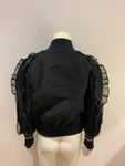 MAGGIE MARILYN Some Kind Of Wonderful Ruffle Bomber Jacket Size S small ladies