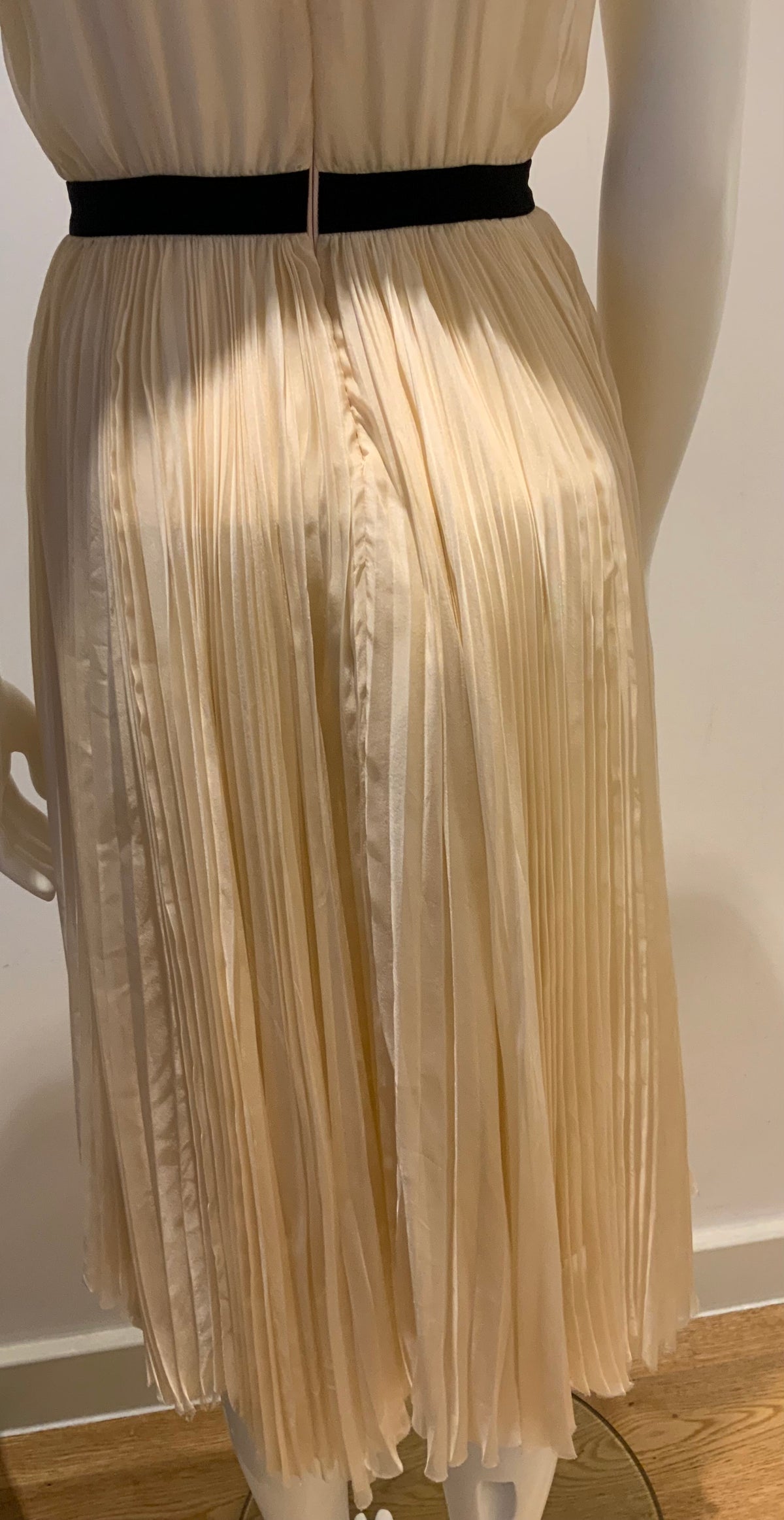 JILL STUART Ivory Pleated Silk Evening Dress Size US 2 UK 4 XS Most Beautiful ladies