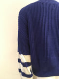 SELF-PORTRAIT Intarsia cotton jumper sweater Size L large ladies