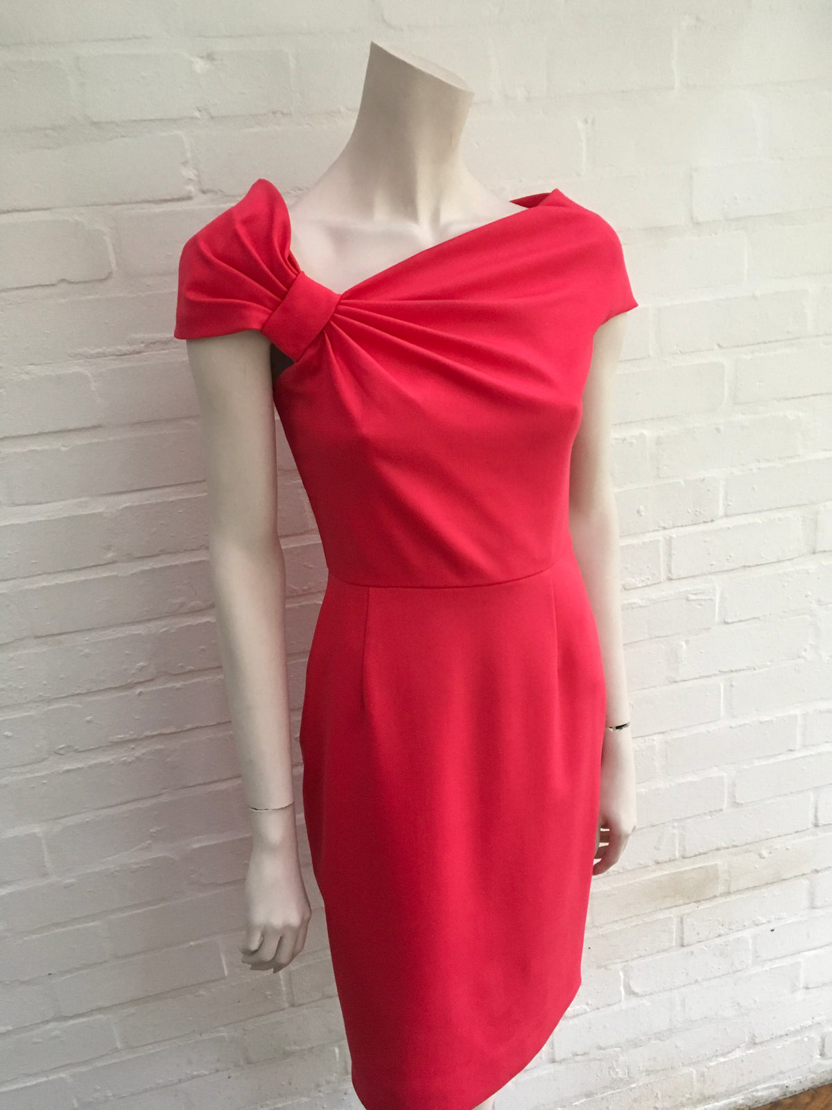 Valentino Wool Pink Techno Couture Bow SO ELEGANT Dress Ladies