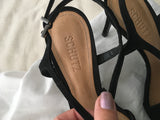 SCHUTZ Suede Sandals-leather heels shoes Size 39 BR 37 US 9 UK 6 ladies