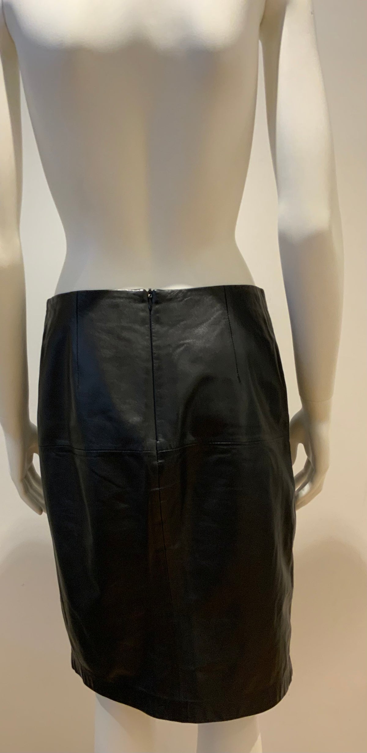 MOST WANTED Boss HUGO BOSS Black Leather Pencil Skirt D 36 UK 8 US 4 I 40 ladies