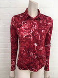 Jean Paul GAULTIER Rare 1990's Face Print Button Down Shirt Size L Large ladies