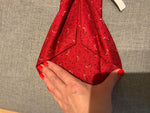 Bvlgari handmade seven fold red printed silk necktie self tipped 9cm Bull Tie men