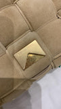 Bottega Veneta 2022 Suede Calfskin Intrecciato Padded Cassette Crossbody Bag ladies