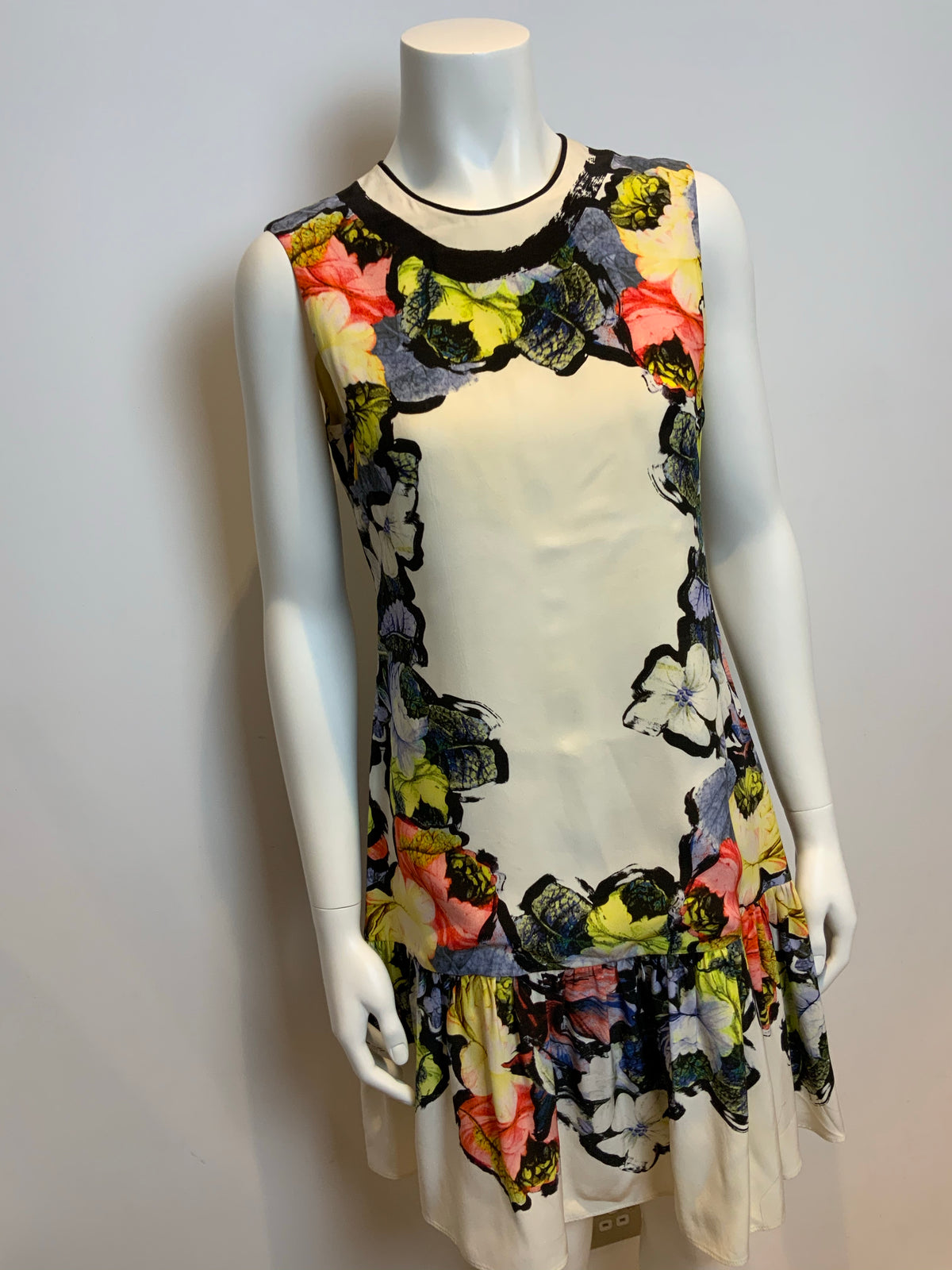 ERDEM RUNAWAY FLORAL PRINT PIRNILLA DRESS SIZE UK 10 US 6 IT 42 ladies