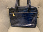 Coccinelle Italian Leather Moc Croc Laptop Bag Briefcase ladies