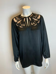 JASMINE DI MILO RUNAWAY SILK LASER CUT BLOUSE SIZE UK 14 US 10 EU 42 ladies