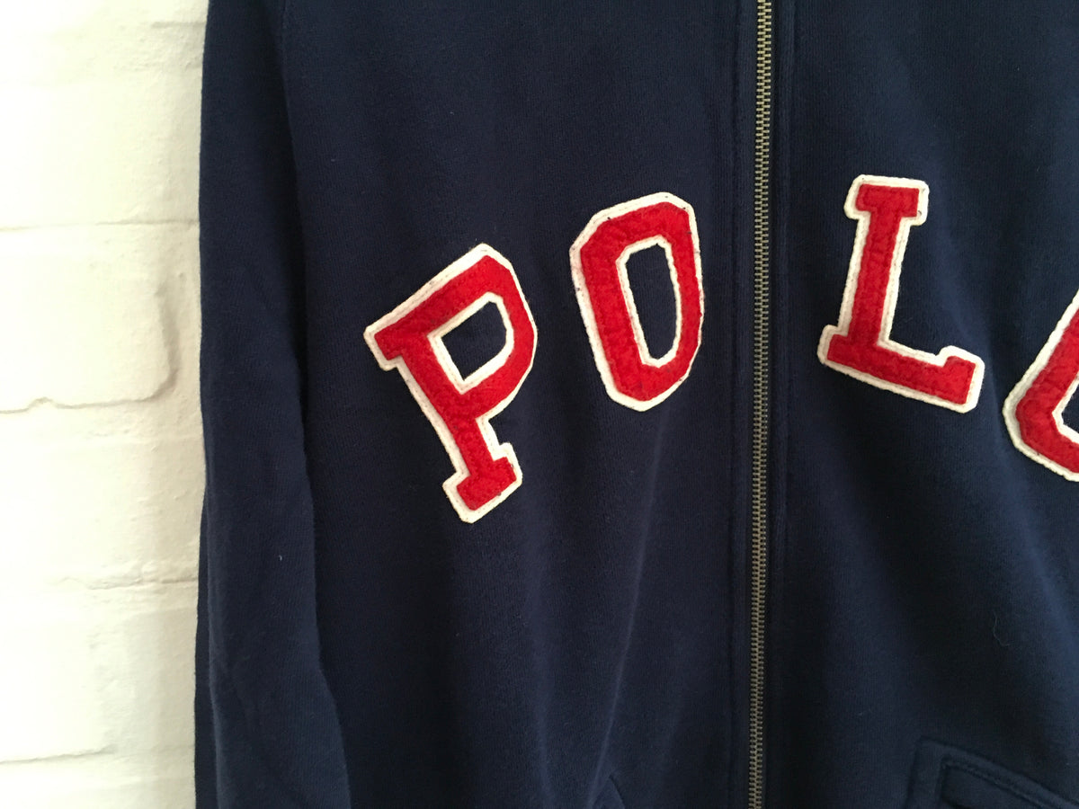 RALPH LAUREN POLO NAVY ZIP-UP SWEATSHIRT SIZE M MEDIUM MEN