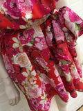 ISOLDA Fru Fru floral-print silk dress Size US 4 UK 8 S SMALL ladies