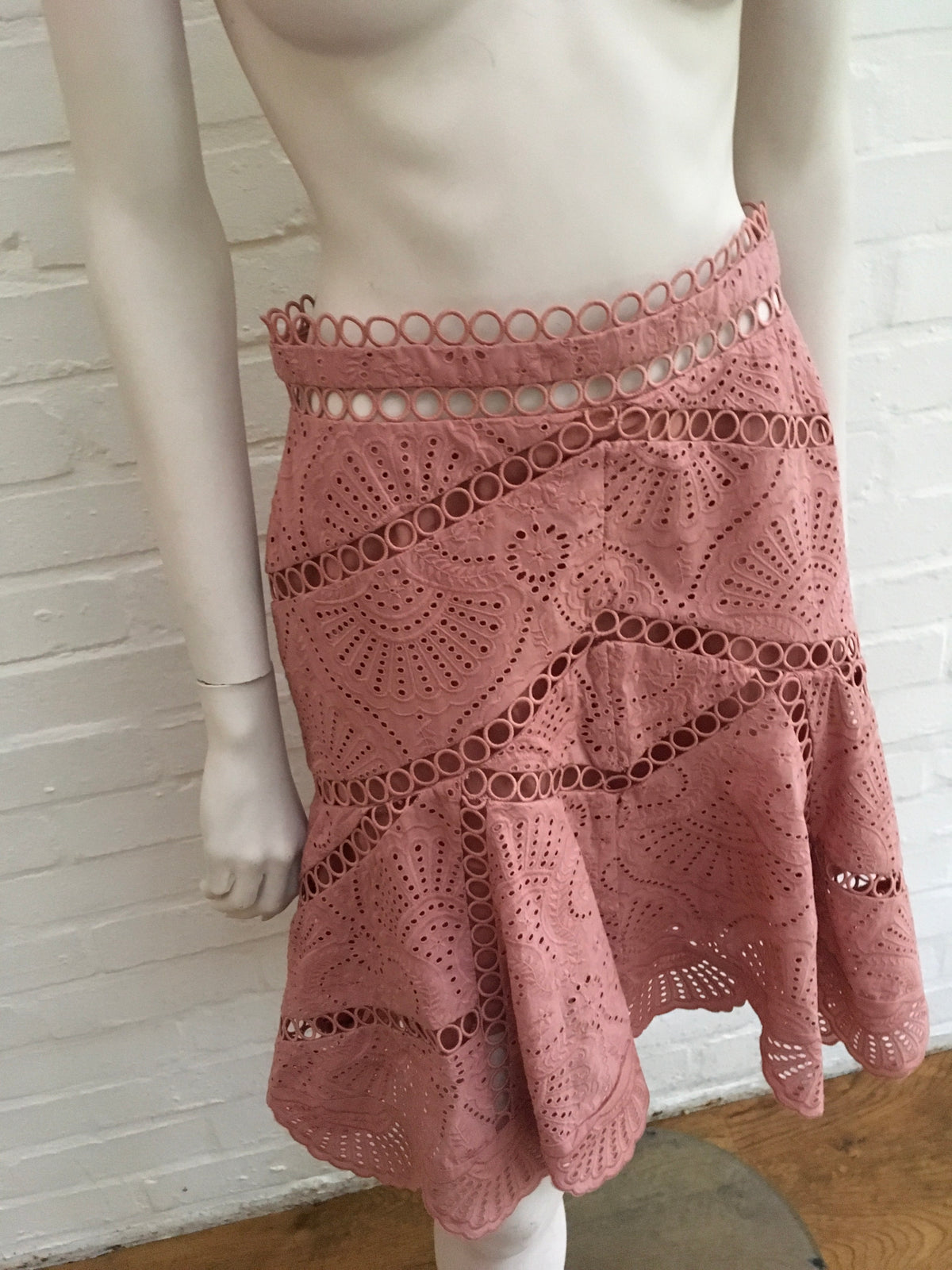 ZIMMERMANN Women's Jasper Fan SKIRT Size AU 2 US 8 UK 12 FR 40 L LARGE Ladies