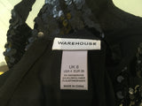 Warehouse Sequin Knit Runaway Halter Tank Top Size UK 8 US 4 EU 36 ladies