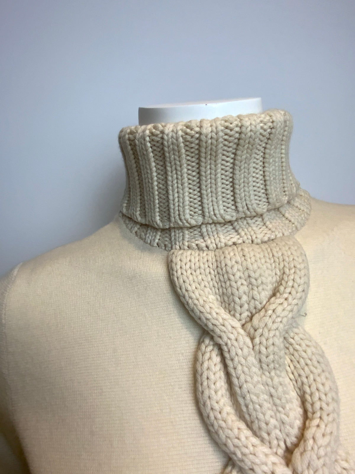 CÉLINE Celine Vintage Michael Kors Cashmere Cable Knit Turtleneck Sweater S ladies