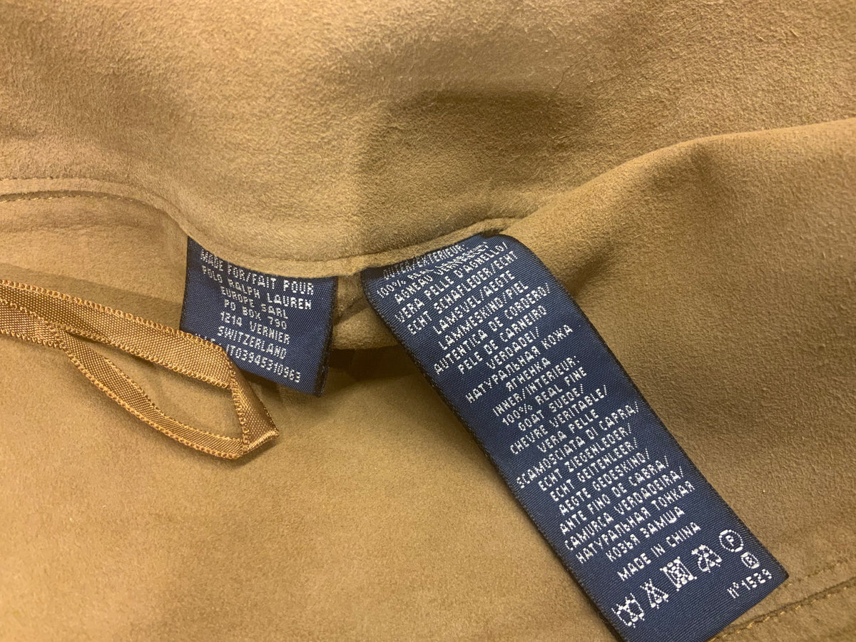 Ralph Lauren Lambs leather beige wrap skirt US 4 UK 8 S Small ladies