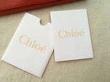 Chloé Chloe Orange Leather Elsie Long Wallet Clutch ladies