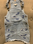 Stella McCartney KIDS Girls' Blue Sunflower Shells Embroidered Overall Dress 6 years children