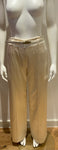 Ralph Lauren Black Label Silk Champagne Belted Pants Trousers Size S small ladies