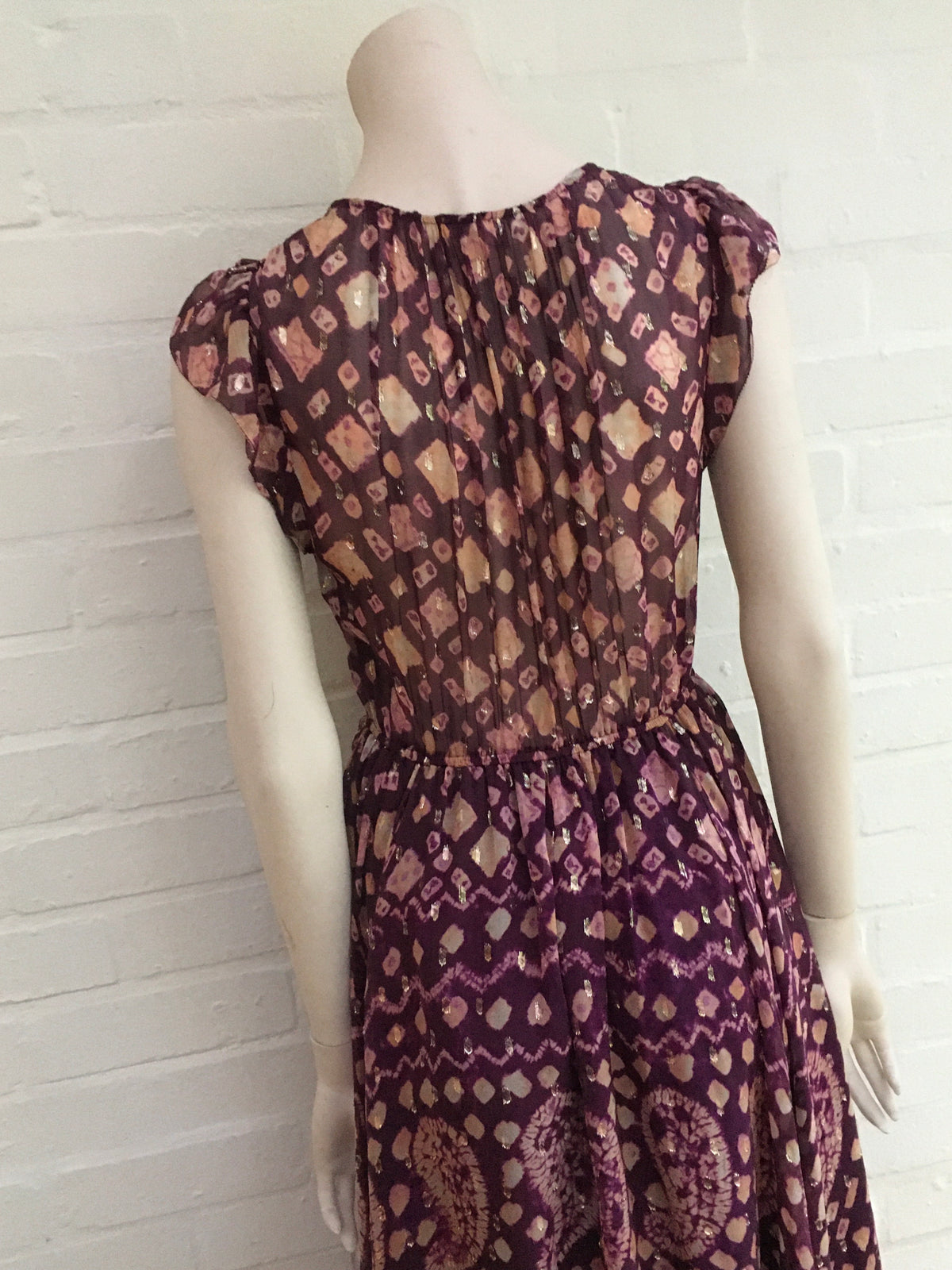 Ulla Johnson Aurelie Fil CoupÉ Midi Dress In Purple Size UK 8 US 4 ladies