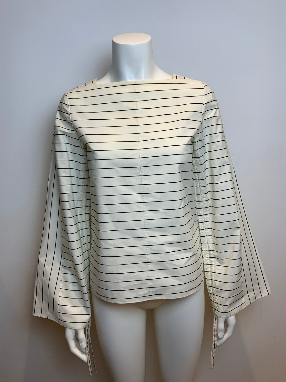 TIBI Striped Cotton-Poplin Top blouse Size US 0 UK 2 XXS ladies