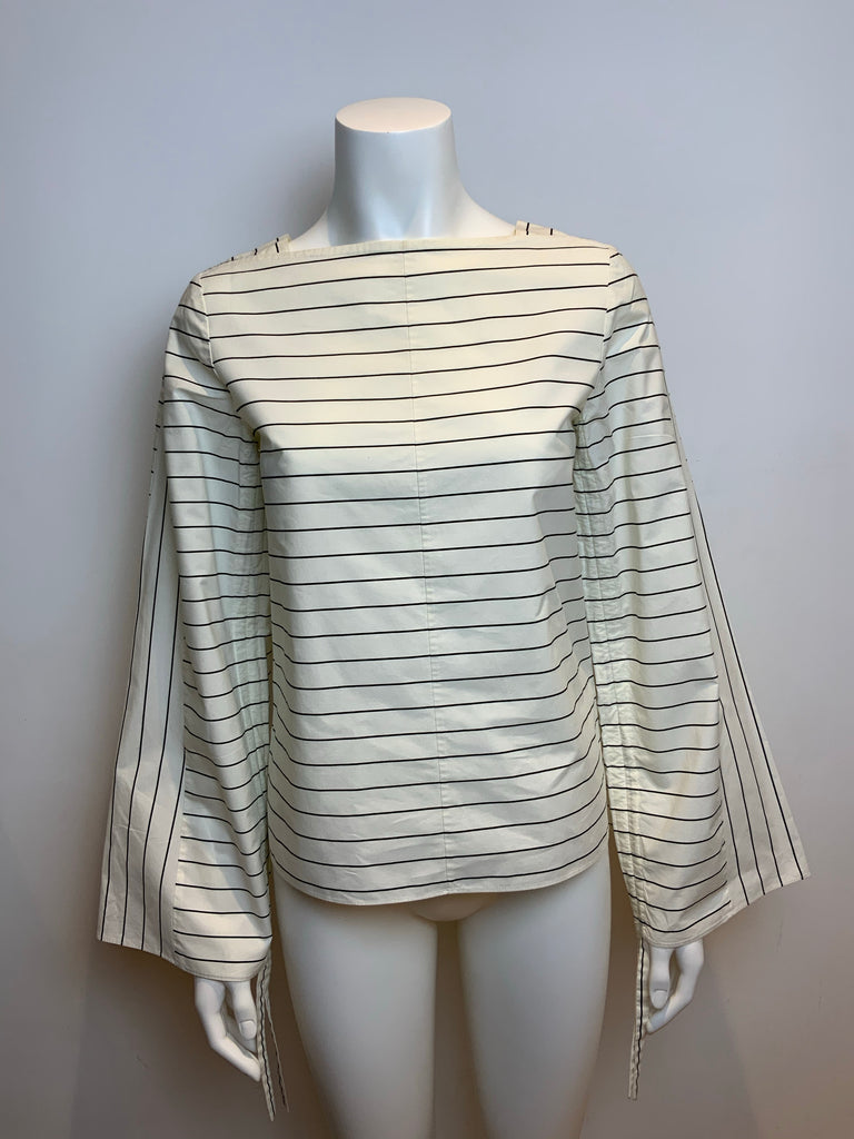 TIBI Striped Cotton-Poplin Top blouse Size US 0 UK 2 XXS ladies –  Afashionistastore