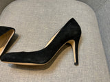 HOBBS Women's Rebecca Suede Almond Toe Court Shoes Black Size 41 UK 11 US 8 ladies