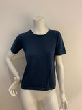 PURE COLLECTION Luxury Blue Metallic Insert Bamboo Knit Jumper UK 10 US 4 ladies ladies