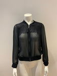 CLUB MONACO Allegra silk lace bomber jacket Size S small ladies