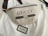 GUCCI 2018 Small Leather Logo Belt Bag Ladies