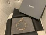 CHANEL FW 2022/ 2023 CC Metal Lambskin Leather Chain Choker Gold Black Necklace ladies