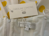 CAROLINE CONSTAS Gabriella off-the-shoulder polka-dot cotton top Size M medium ladies