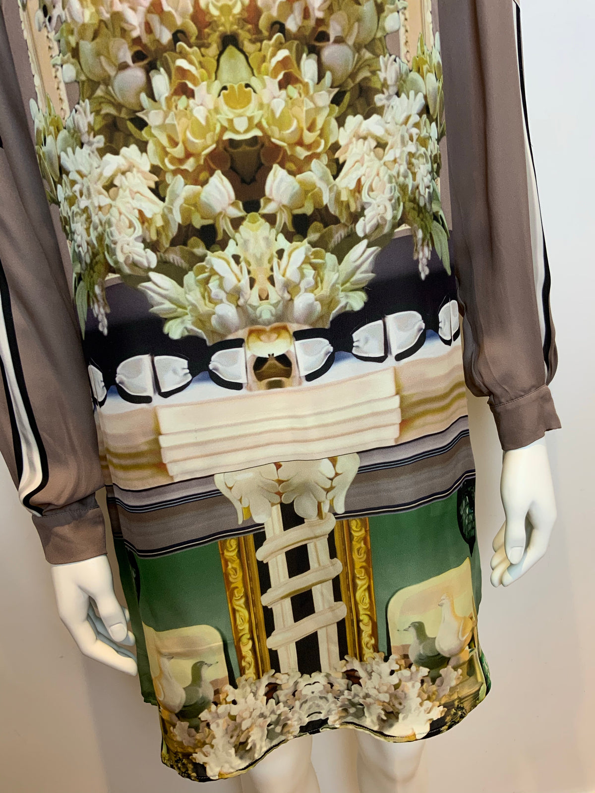 MARY KATRANTZOU INTERIOR CHANDELIER PRINT DRESS AS WORN BY BEYONCE SIZE XS ladies