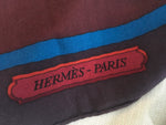 Hermès HERMES 2011 Aubergine HARNAIS DE COUR Cashmere Shawl GM Châle by P Ledoux Ladies