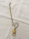 Kenneth Jay Lane Lion Doorknocker Pendant Gold Plated Chain Necklace ladies