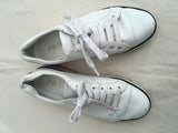 PRADA White Leather Sneakers Trainers Shoes 36 UK 3 US 6 ladies