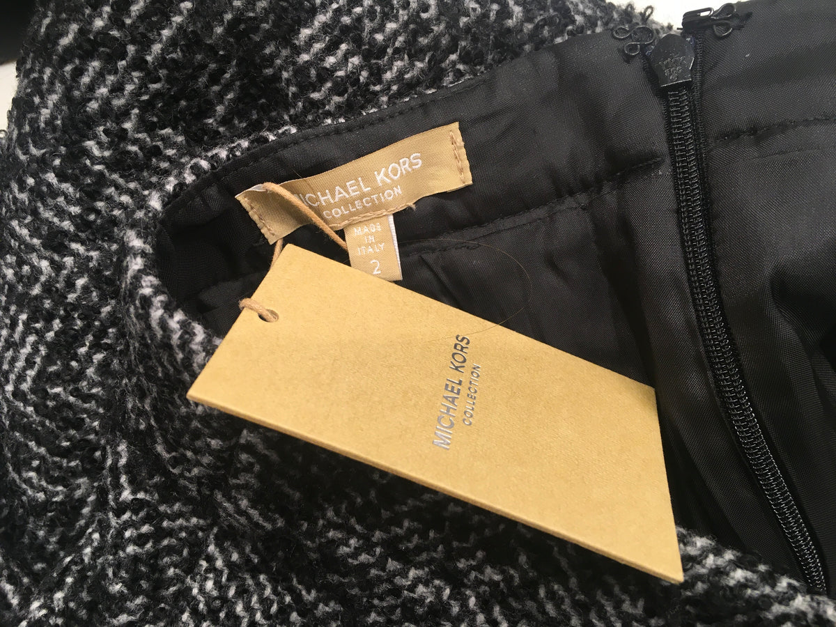 MICHAEL KORS Virgin Wool Tweed Mini Skirt Size US 2 ladies