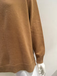 N.Peal Beige Cashmere Knit V neck Jumper Sweater Size M Medium ladies