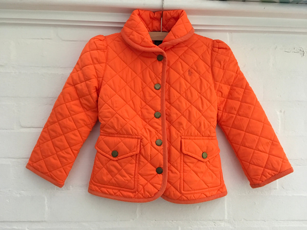 Ralph Lauren Polo Orange Quilted Jacket 4 years old Children