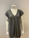 American Vintage Prima Cotton Knit Sleeveless Grey Cardigan Top Size M medium ladies