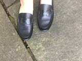 Hermès KENNEDY Black Leather Slip-Ons Loafers/Flats Sz 36 UK 3 US 6 $1190 HANDMADE Shoes